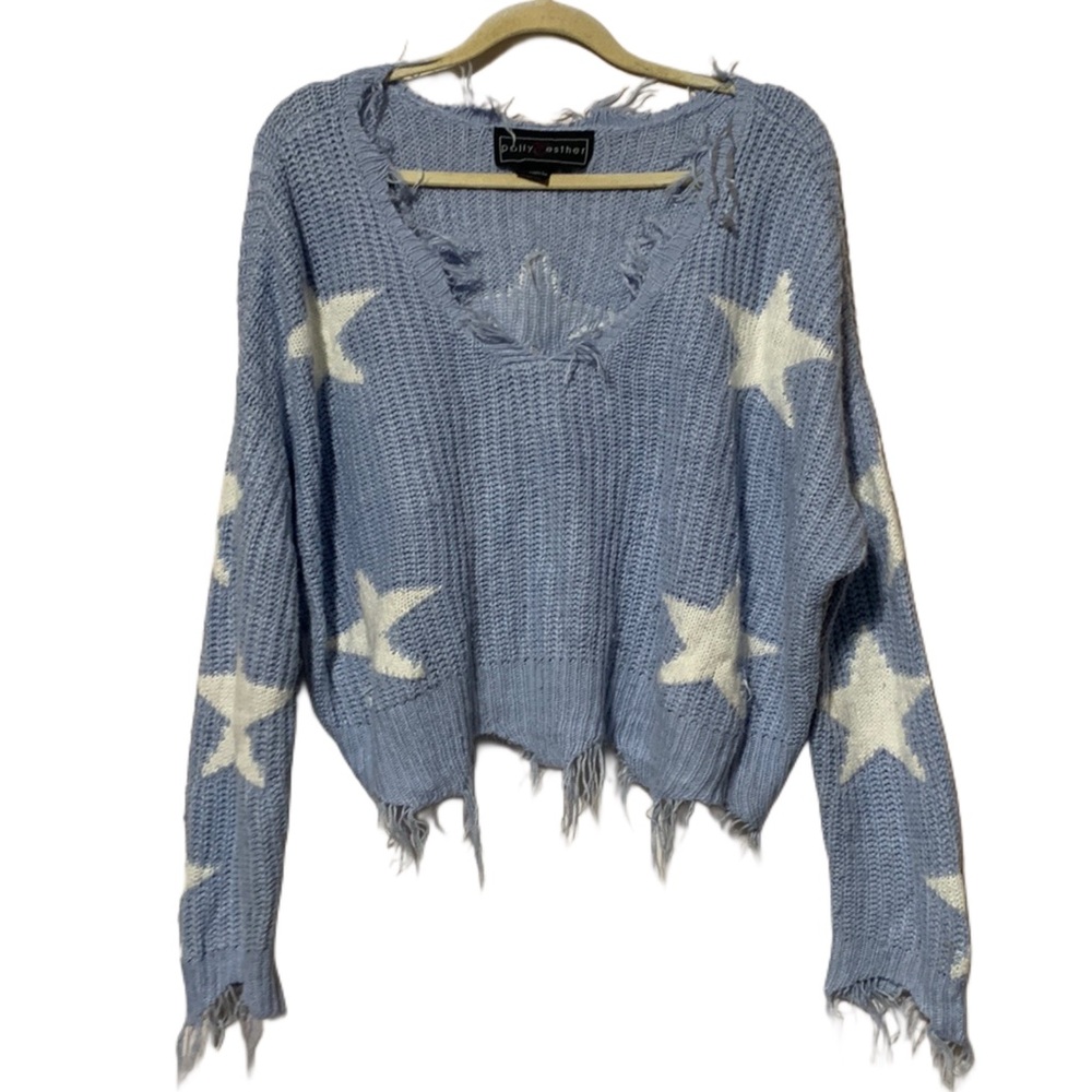 Polly and Esther Star Print Sweater